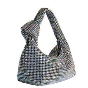Madison West Glittering Rhinestone Shoulder Bag